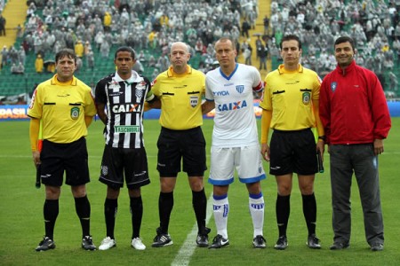 Eberval Lodetti,  Heber Roberto Lopes, Elton Nunes, Jefferson Schmidt. Foto: Jamira Furlani / Avaí