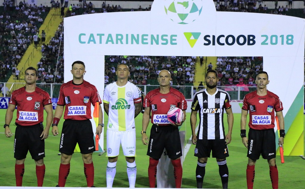 Jeferson Carvalho, Eli Alves, Leandro Messina, Carlos Felipe Foto: Luiz Henrique/Figueirense Futebol Clube