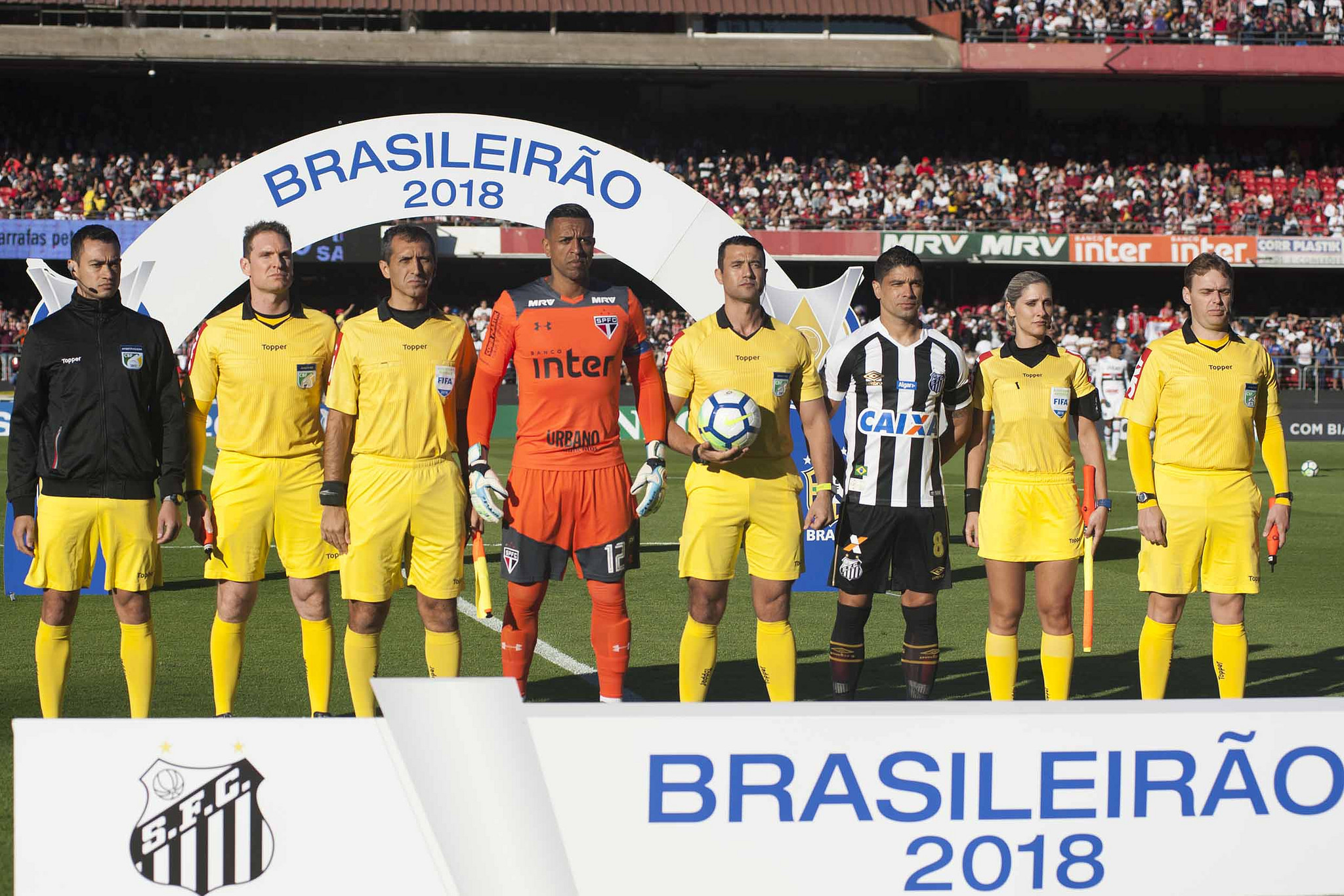 Henrique Neu, Evandro Bender, Kleber Gil, Bráulio Machado, Neuza Back, Edson da Silva Foto: Ivan Storti/Santos FC