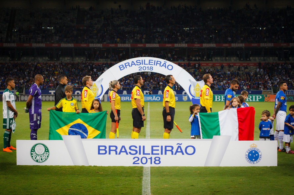 Henrique Neu, Edson da Silva, Neuza Back, Bráulio Machado, Kléber Gil. Evandro Bender Créditos: Vinnicius Silva/Cruzeiro