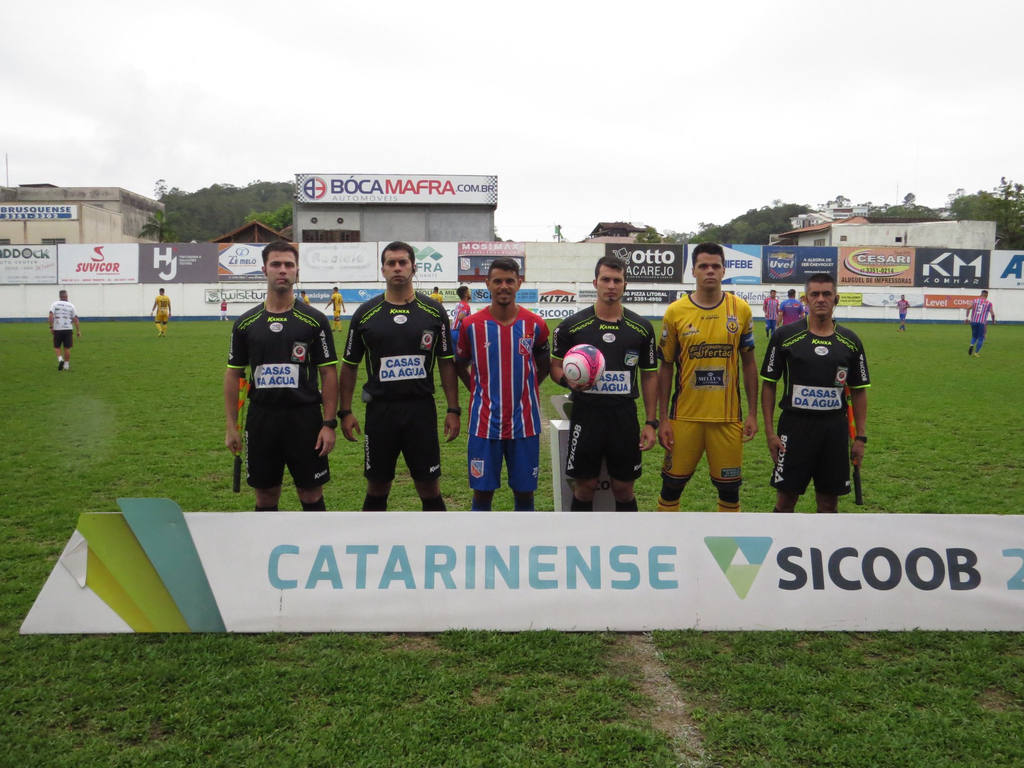 DIOGO BERNDT, MARCELO PADILHA, DIEGO CIDRAL, ANTONIO LOURIVAL Foto: Facebook/Clube Atlético Carlos Renaux